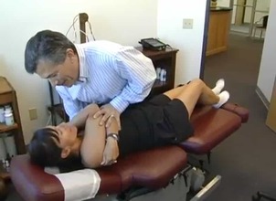 dr. cahn adjusting a patient