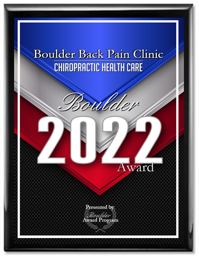 Boulder Award Program has awarded Boulder Back Pain Clinic, the best in Boulder for Chiropractic Health Care 